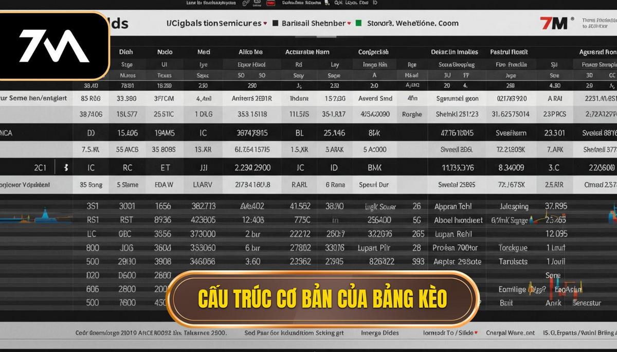 1. Hiểu Rõ Cấu Trúc Cơ Bản Của Một Bảng Kèo Tiêu Chuẩn