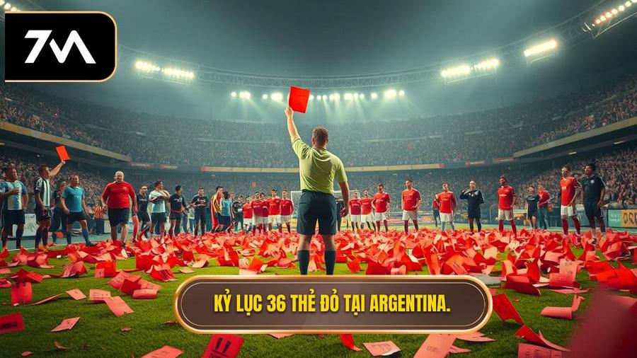 Cột mốc lịch sử: 36 chiếc thẻ đỏ trong một trận đấu tại Argentina